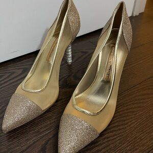 Sophia Webster Glitter Gold and Silver Heels